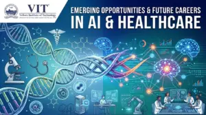 AI in healthcare concept showing medical data visualization and technology integration
